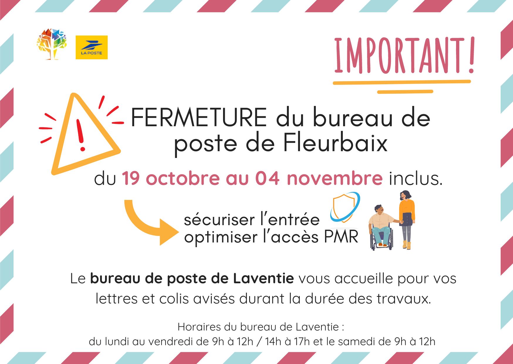 Fermeture temporaire poste Fleurbaix